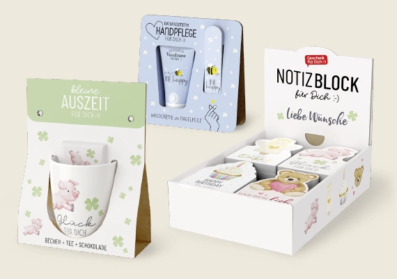 Verpackungsdesign und Display - Geschenk für Dich